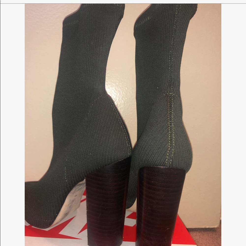 Steve Madden Olive green sock boots